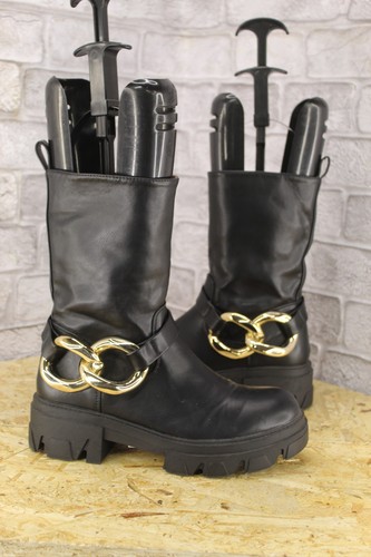 Black faux leather - black,