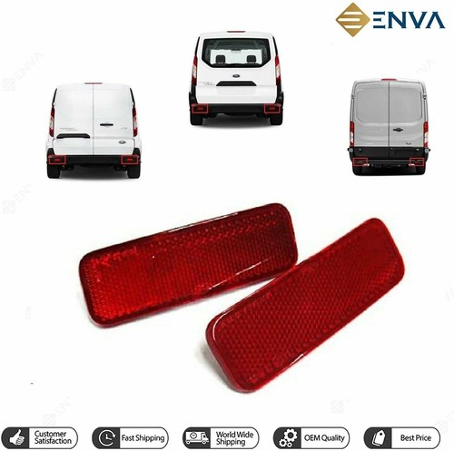 Red lens rear bumper reflector - red,