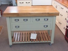 1200mm x 600mm MURDOCH TROON  BUTCHERS BLOCK KITCHEN ISLAND WHEELS OAK WORKTOP