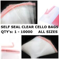 Clear Cello Bags Cellophane Self Seal Large Small For Sweet Card Craft Party OPP