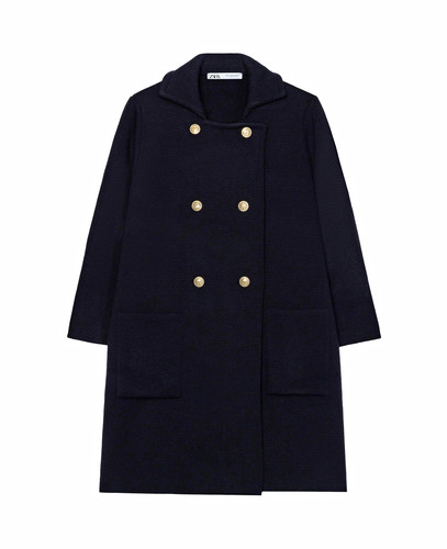 Zara women navy - pea, coat