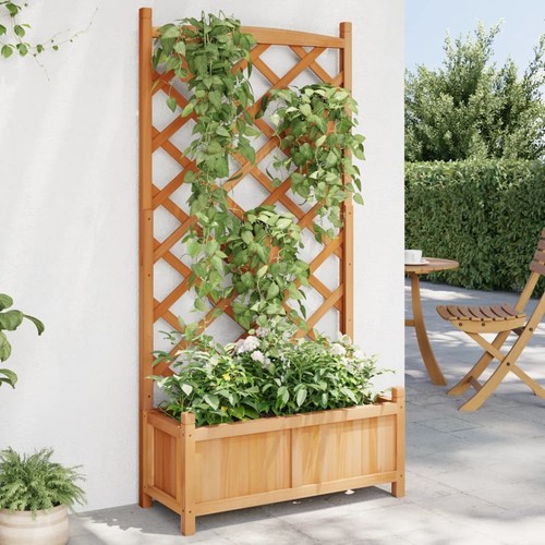 Wooden trellis planter garden - wooden,