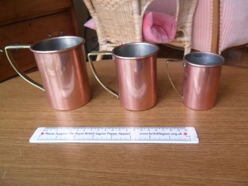 Vintage copper measuring cup - copper,