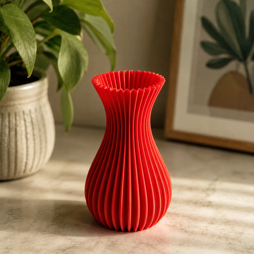 Printed ribbed flower - 3d,