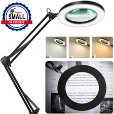 10X Magnifier Glass LED Desk Lamp Beauty Magnifying Lamp With Light Stand Clamp