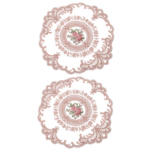 2pcs retro lace placemats - lace,