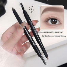 Eyebrow Pencil & Brush Fine BrowDefinition Shaper Double Head Waterproof Y4E6