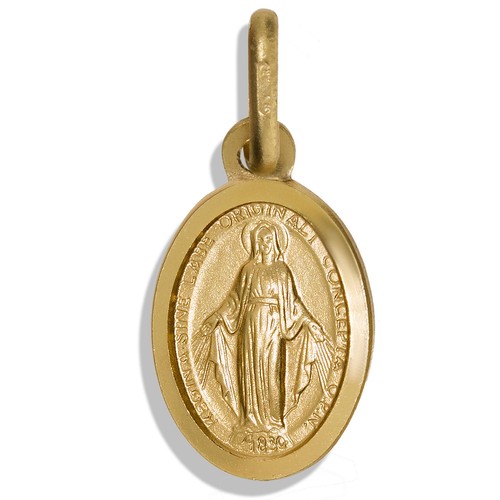 9ct gold miraculous medal - miraculous,