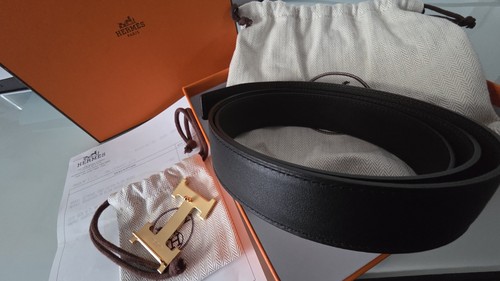 Hermes buckle leather - h,