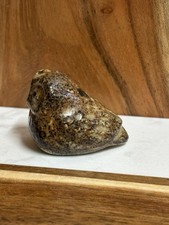 OMC Otagiri Pottery Stoneware Owl Mini Figurine Japan MCM Brown Speckled