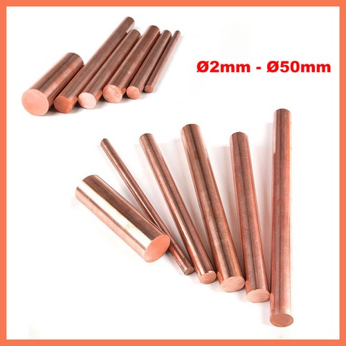 Solid copper metal round rod - solid,