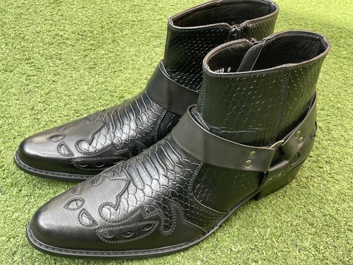 Mens goor black snakeskin - mens,