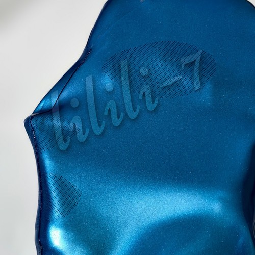 Metallic blue latex - hood, micro