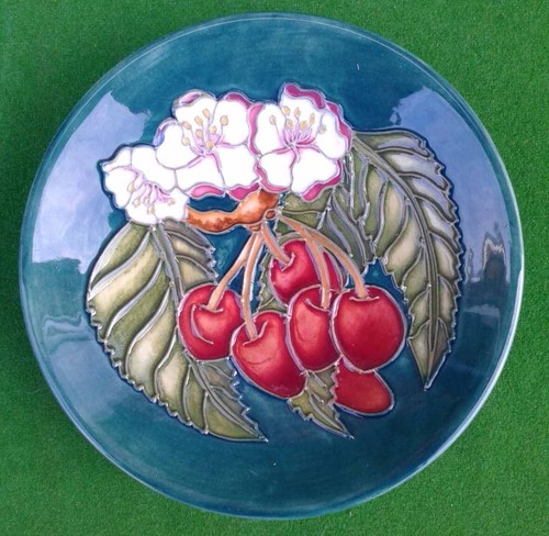 Moorcroft cherries pin dish - moorcroft,