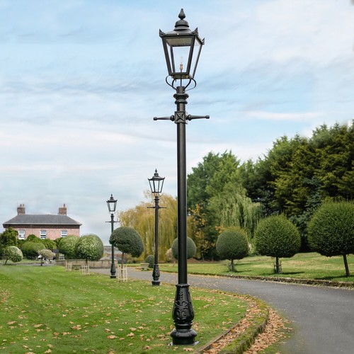 New black victorian lamp - victorian,