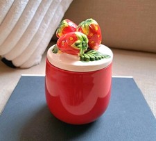 Vintage Ceramic Strawberry Jam