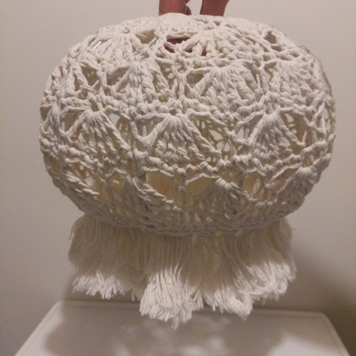 Vintage crocheted crochet lamp - vintage,