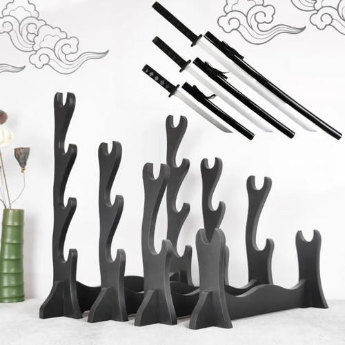 Wooden sword display stand - sword,