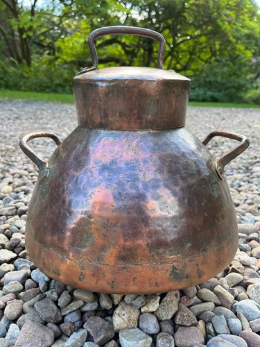 Historic copper milk jug pot - copper, /