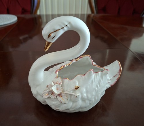 Rotondo swan trinket dish - a,