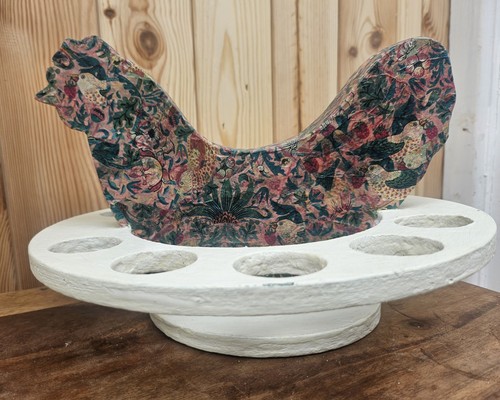 Vintage egg stand - egg, shabby