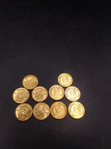 X10 miniature brass krugerrand - miniature,