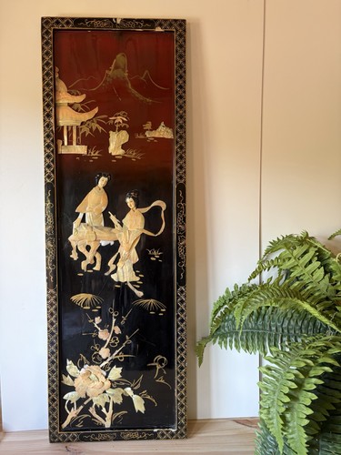 Large vintage chinese - vintage, lacquer