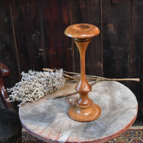 Antique hat wig stand - hat,