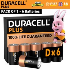 Duracell Plus D Batteries (6