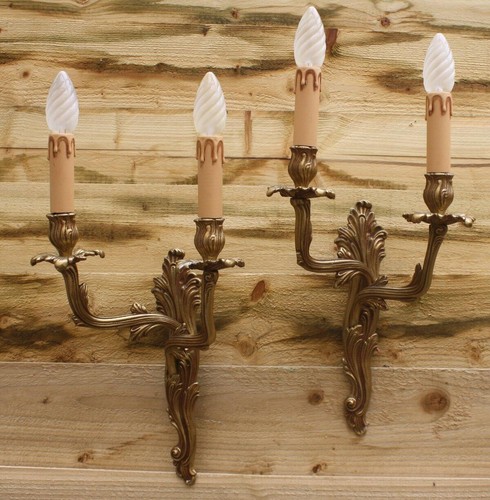 Vintage wall lights - wall, brass