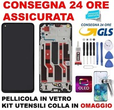 DISPLAY LCD OLED FRAME OPPO RENO 8 LITE CPH2343 TOUCH SCREEN VETRO SCHERMO NERO