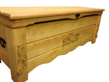 Wooden Vintage Blanket Trunk Box Coffee Table Chest Ottoman Furniture WBT5