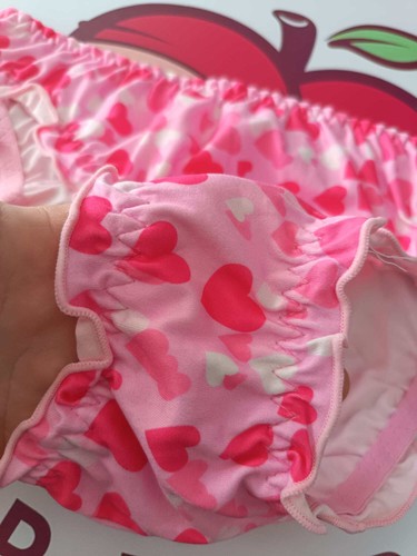 Pink heart frilly - pink,