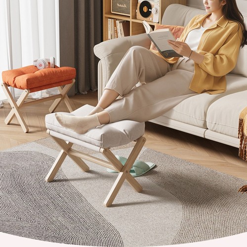 Folding footrest stool wooden - folding,