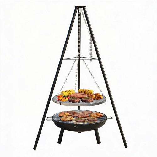Tripod outdoor fire - fire, pit