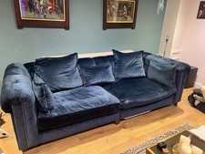 4-Seater Midnight Blue Velvet
