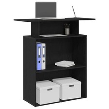 Reception Desk Salon Reception Counter Desk Front Desk Engineered Wood vidaXL