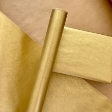 Wrapping Paper Gold 50CM Wide Eco Friendly, 100% Recycled Kraft | Recyclable