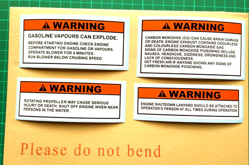 Boat safety warning labels - boat, –
