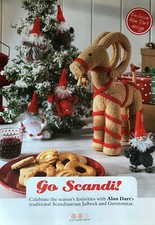 KNITTING PATTERN Alan Dart scandinavian julbock + garntomtar Christmas toy 29cm