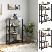 Tier bookshelf with metal - 4-tier,