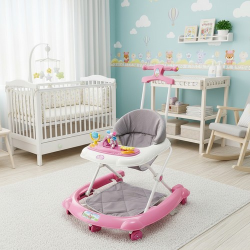 Pink baby walker - pink,