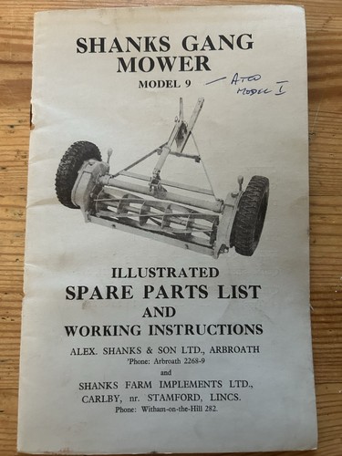 Shanks model gang mower - model, 9