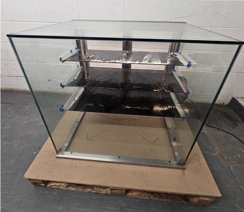 Glass cake display case - cake,
