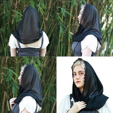 Elegant Black Chiffon Scarf