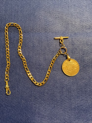Gold plated single albert - gold,
