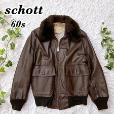 rare 60 s Schott G 1 leather flight jacket men s L large pentagon TALON zip sho