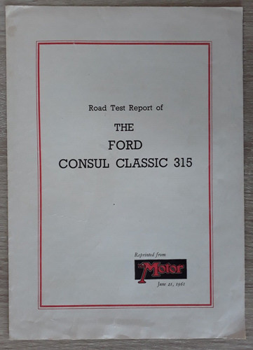 Ford consul classic 315 - consul, road