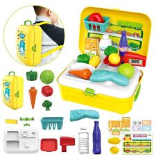 Kids toy food shopping Cart