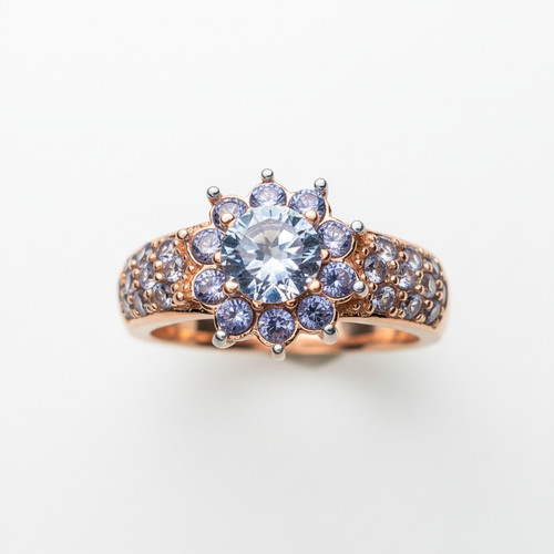 Natural purple blue tanzanite - purple,